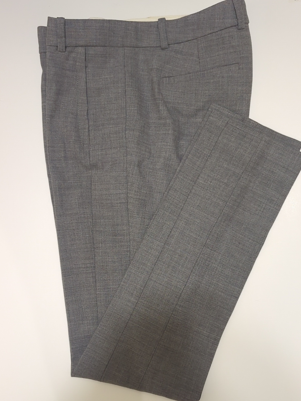 Jcrew Grey Wool Maddie Straight Leg Slim Pants Tailored Suiting 6 us Medium - Picture 8 of 10